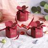 10 Pieces Premium Petal Wedding Candy Boxes Solid Color Wedding Gift Boxes for Portable and Wrappable Gifts Party Favor Bags
