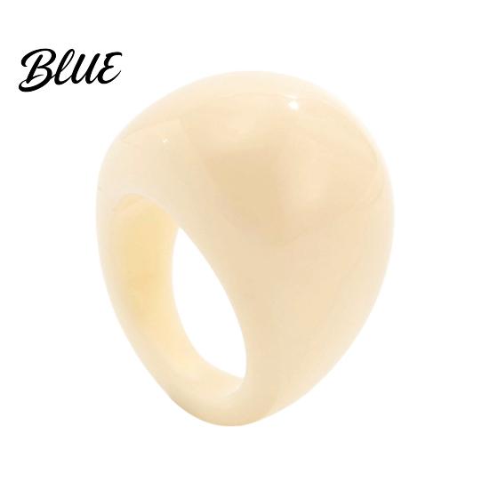 Retro Ring Jelly Texture Finger Ring Transparent Resin Round Layered