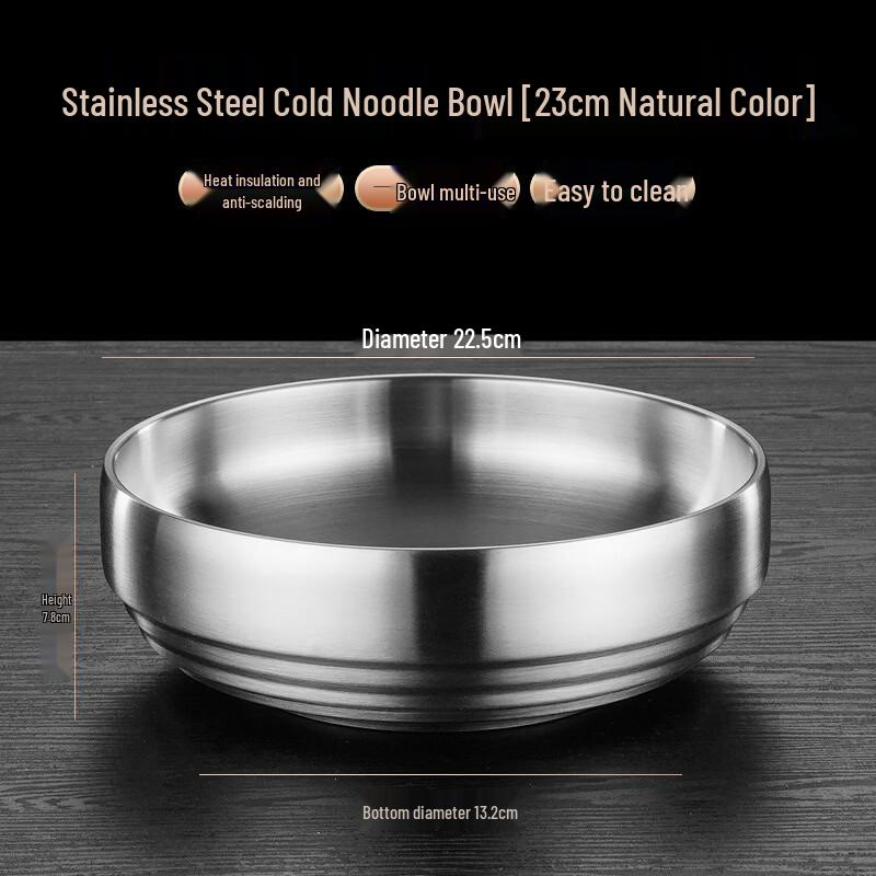ZISIZ Stainless Steel Divided Serving Bowl