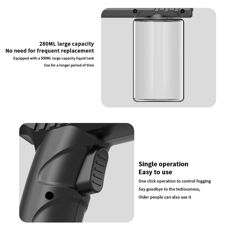 280Ml  Style Wireless Electric Sanitizer Barber Sprayer Bottle Usb Nano Blue Light Steam Spray Disinfection Gun Garden House