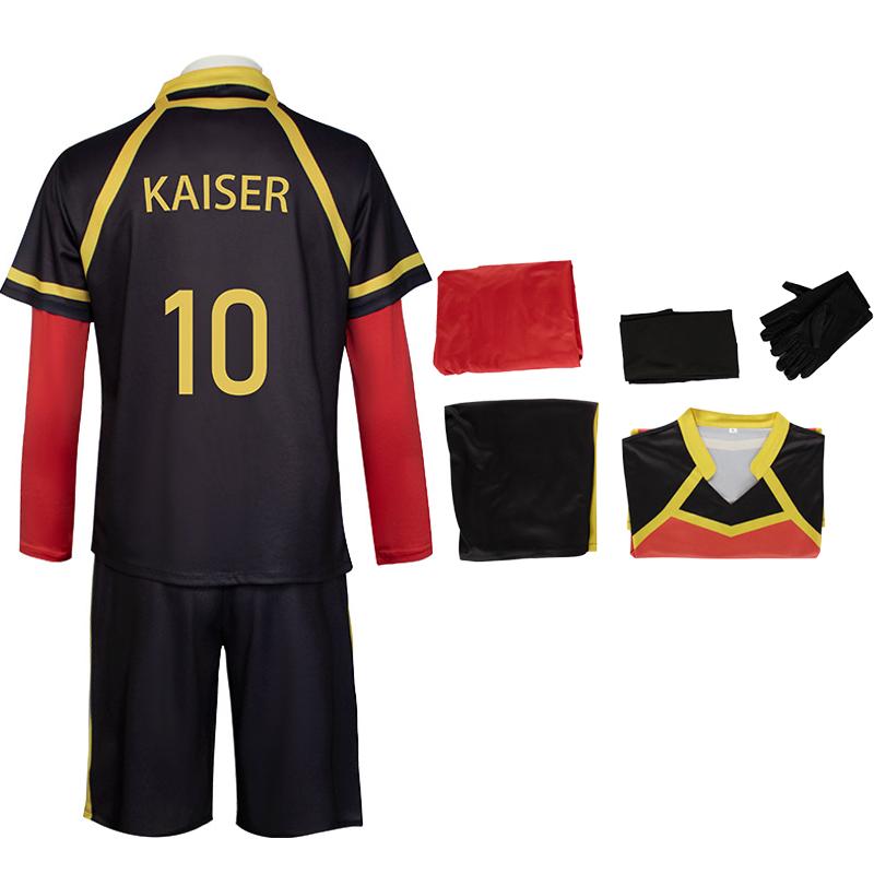 

Синяя трикотажная форма Косплей Исаги Ёичи Несс Кайзер Курона Спортивный костюм в подарок Ten,XXL