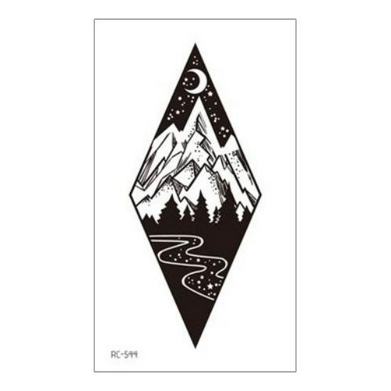 Rikaron Retro Black & White Waterproof Tattoo Stickers 60x105mm