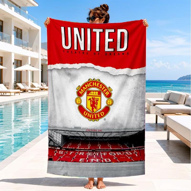 Manchester United Stadion Strandlaken, Sneldrogend, Makkelijk te Onderhouden, Geschikt voor Zowel Fitness als Strandvakanties, Sport Essentieel