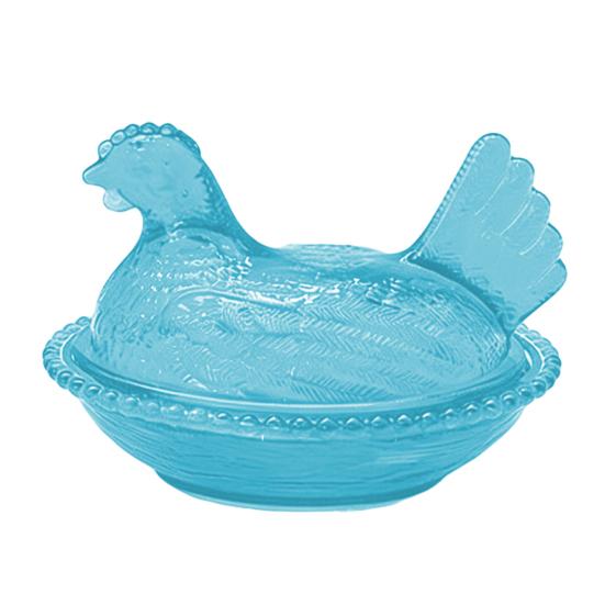 Прозрачная банка для конфет в форме курицы Пластиковый кухонный контейнер для орехов специй закусок Декоративная многоразовая конфетница Уникальный подарок для организации дома синий 990₽