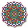 Mandala Néon Créatif Sticker Mural Salle de Bain Salon Décorations d'Arrière-plan Papier Peint Autocollant Décoration de Maison Autocollants M951