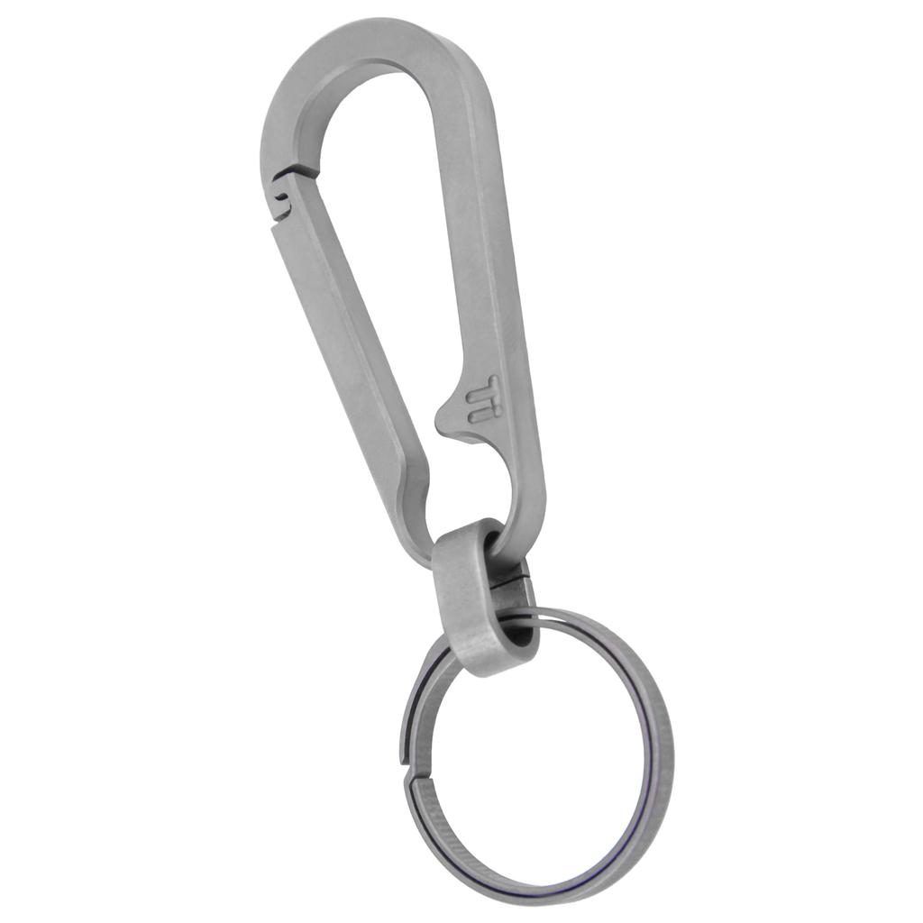 Lightweight Titanium Alloy Key Chain Waist Hanging Keyring Outdoor Climbing Key HolderGrey