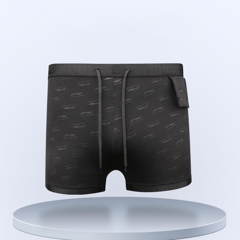Li Ning Swimming Shorts Men's Moderate Square Leg Swim Trunks LNKT075-3