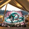 1pc Fantasy Dragon Artwork Print Outdoor Blanket, Lightweight Polyester,