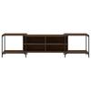 TV Cabinet Brown Oak Effect 203 x 37 x 50 cm Particleboard