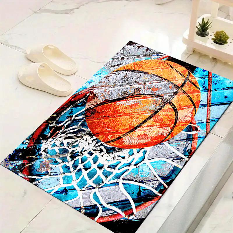 Basketball Carpet Rug for Living Room Bedroom Home Sofa Decoration,Kids Play Non-slip Floor Mat