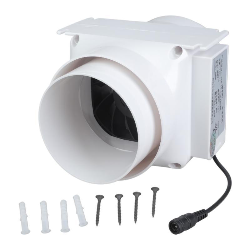 12V Tyst Inline Rörventilationsfläkt Lämplig För Värme Kylning I Hem Trädgård Badrum Utsugsventilation