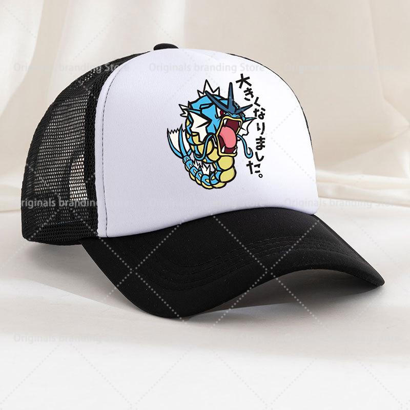 Summer Baseball Cap Cartoon Anime Figure Pokemoned Print Hat Boy Girl Breathable Kid Hat HipHop NetCap Kawaii Kids Toy Gift