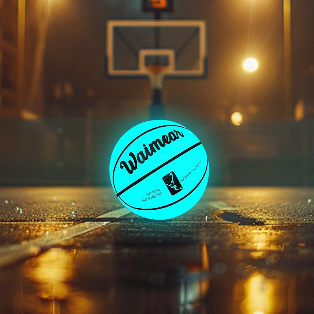 Glow In The Dark Basketball Size 7 Luminous Basketball Cool Street Basketball Ball for Night Game