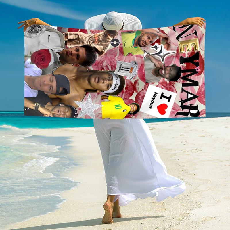 1pc Brazilian Football Celebration Microfiber Quick Dry Beach Towel Absorbent Soft Oversized Sand Free Towel for Travel Pool Gym Swimming Yoga 20a119
