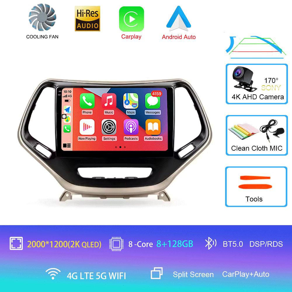 Android 14 For Jeep Cherokee 5 KL 2014 - 2018 Car Radio Multimedia Video Player Navigation No 2din 2 din DVD
