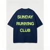 Sunday Running Club Tshirt Vintage Loose Oversized Unisex Print Tshirts Unisex Unisex Clothing Summer Short High Quality Couples