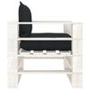 VidaXL Canapé palette de jardin avec coussins anthracite Bois 3052372