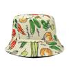 New Arrival Summer Sun Protect Woman Man Unisex Reversible Printed Cactus Bucket Hat