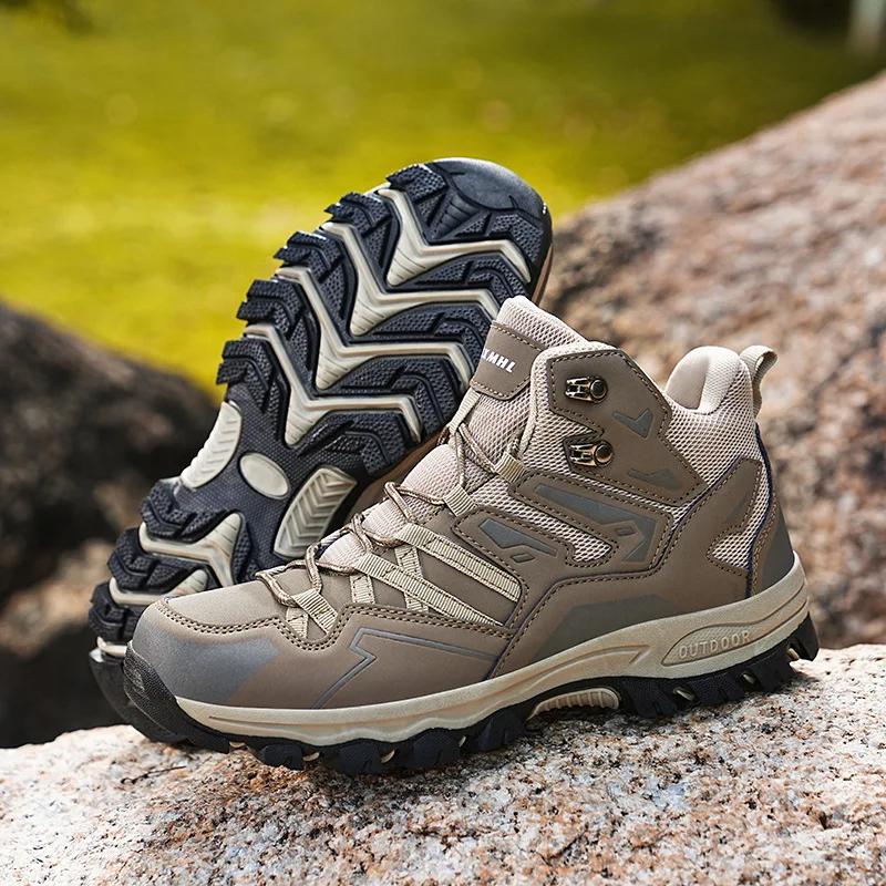 Fashion Men Outdoor Mountaineering Boots Women Sports Running Shoes Men's and Women's Training Shoes with Mesh Breathable Boots Men