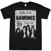 Distressed Punk Rock Graphic T-Shirt Vintage Band Style Tee Unisex Black
