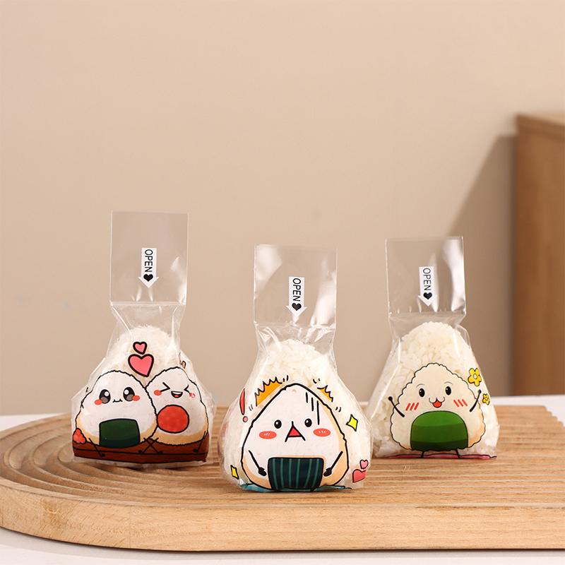 50/100Pcs Japenese Triangle Rice Ball Disposable Packaging Bag Nori Onigiri Sushi Bag Sushi Making Mold Bento Accessories