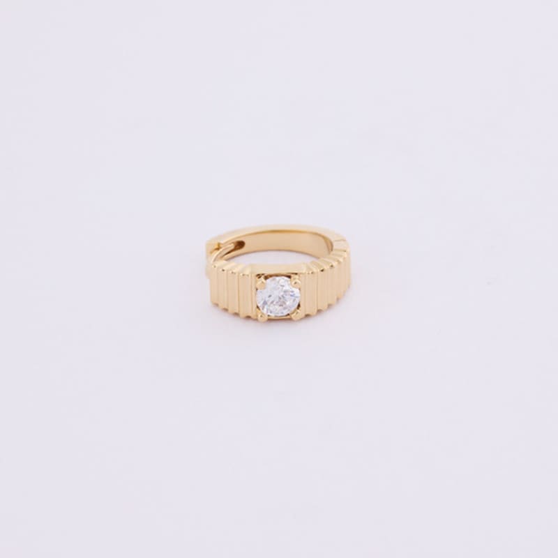 COLLECT SYNERGY vintage topaz band gold earrings