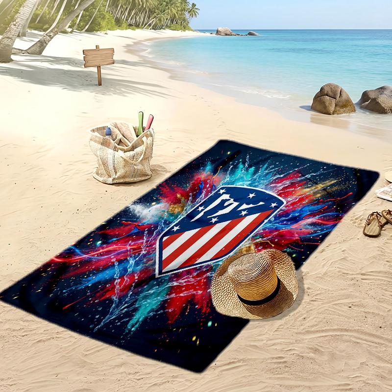Atletico Madrid Printed Beach Towel Quick Dry Soft TowelPortable Large Rectangular Beach Blanket for Travel Swimming Pool