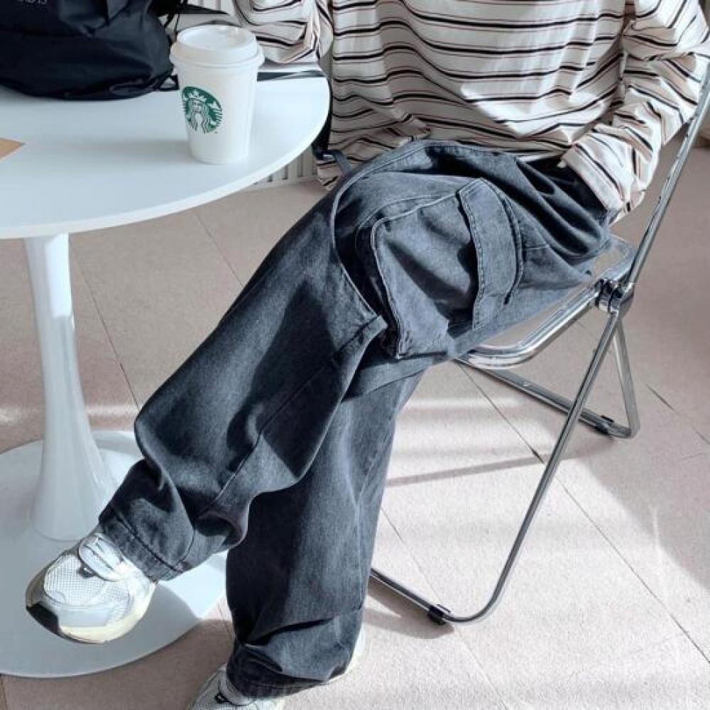 New Arrivals Open Run Big Size Cargo Pants Black