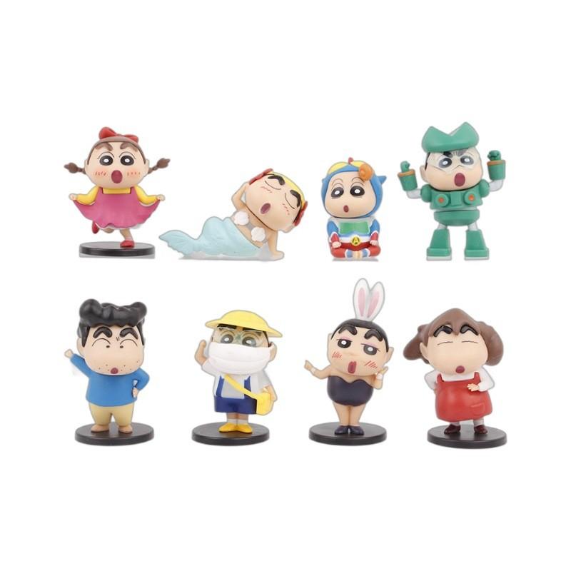 Quirky Crayon Shin-chan Condom Robot Toy Model Pvc Collectible Blind Box Capsule Figure