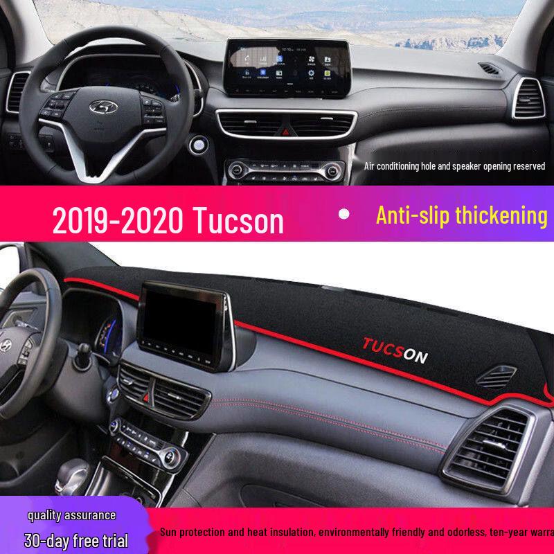 Hyundai Tucson Dashboard Anti-Glare Sunshade Pad - Interior Heat Insulation & Sun Protection