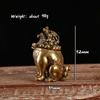 Antique Mythical Beast Figurines Small Incense Burner Retro Brass Hollow Incense Holder with Cover Home Decors Sandalwood Censer