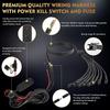 8Pods Pure White LED Rock Lights Kit with Switch Wiring Harness Extension Wire, 6500K 15LEDs Neon Underglow Light Waterproof Fender Lights for Car