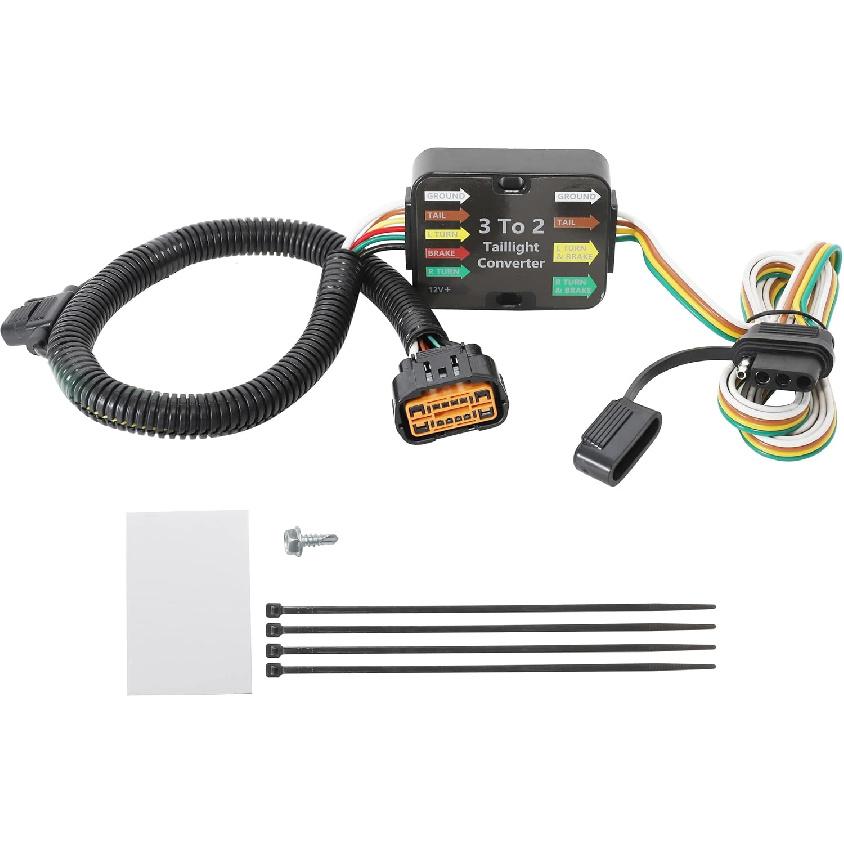 Oyviny Custom 4 Way Trailer Wiring Harness 56420 for 2019-2023 Hyundai Santa Fe/2020-2022 Palisade/2022-2024 Hyundai Santa Cruz/2022-2023 Tucson, for