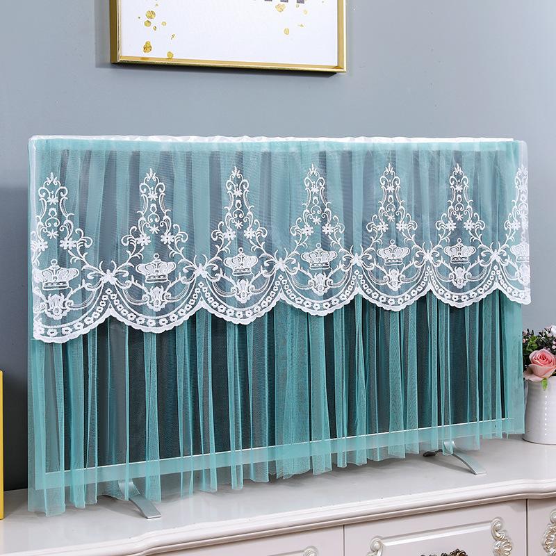 Home Living Room Decoration Lace Fabric TV Cover LCD Desktop Dust Covers Size Brand Universal Easy To Clean No Need To Take It Off When Starting Up
