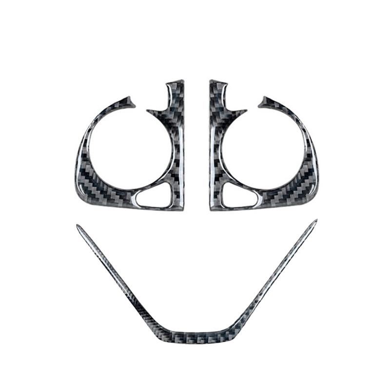 Carbon Fiber Interior Car Steering Wheel Panel Cover Trim Sticker For Honda CR-V 2012-2016 Styling Accessories