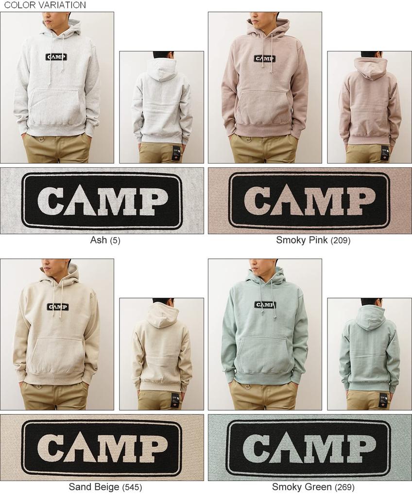 12oz Pullover Parka CAMP Original Outdoor Print Heavyweight Sweat Hoodie M Black [Jeans Bug] 12PP-CAMP (2)