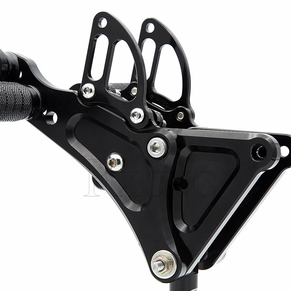 FOR Buell XB9S XB12S XB9R XB12R XB9 XB12 S R CNC Aluminum Rearset Footrest Rear Set Footpeg Foot Peg Pedal Accessories чёрный