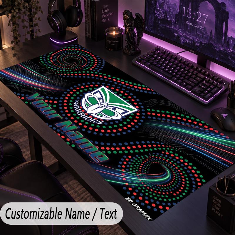Large Mouse PadWigan Warriors Custom Name Text Personalized Desk Mat Non Slip Gaming Pad
