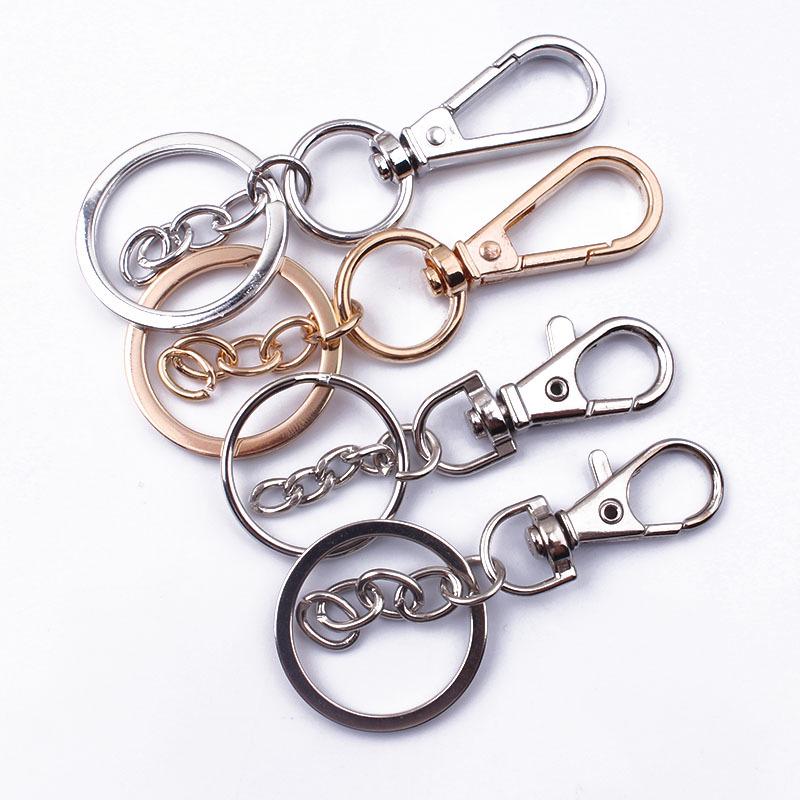 

Zinc Alloy Metal Lobster Snap Hook Keyring Set - 3-Piece Clasp and Jewelry Pendant Accessories