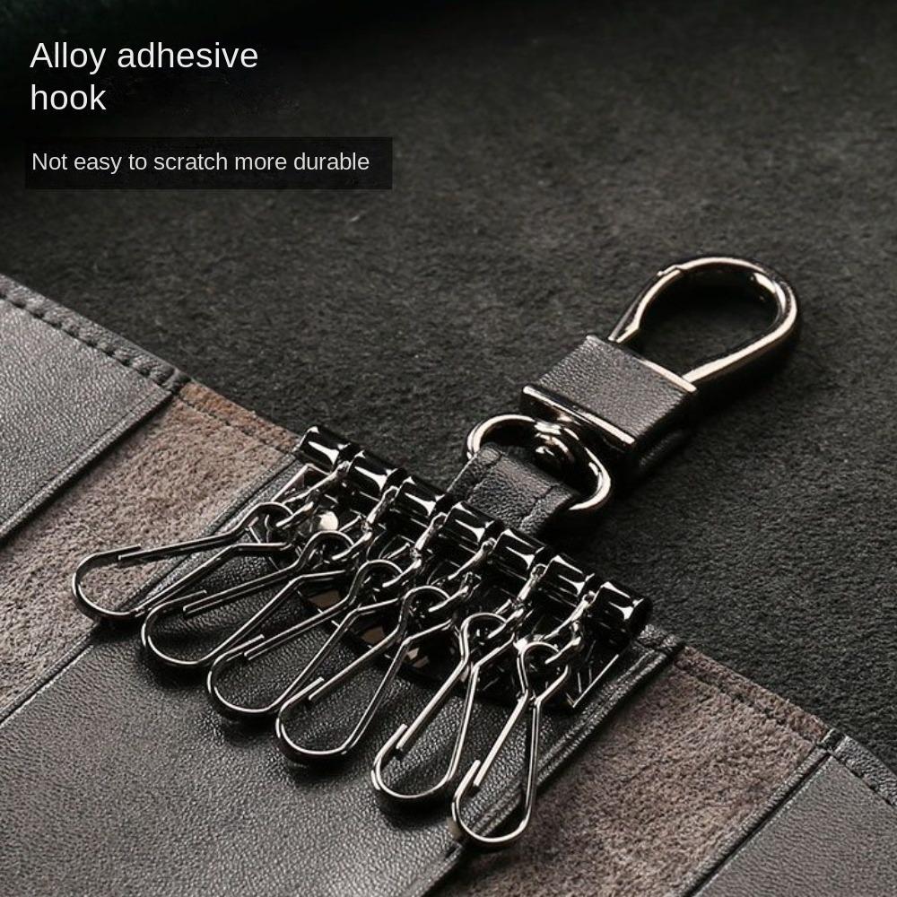 Waterproof Pull Out Keychain Pouch PU Leather PU Key Wallets Key Holder Bag  Key Holder Case