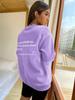 2025 Women's Fleece-Lined Slogan Sweatshirt, Solid Color, Round Neck