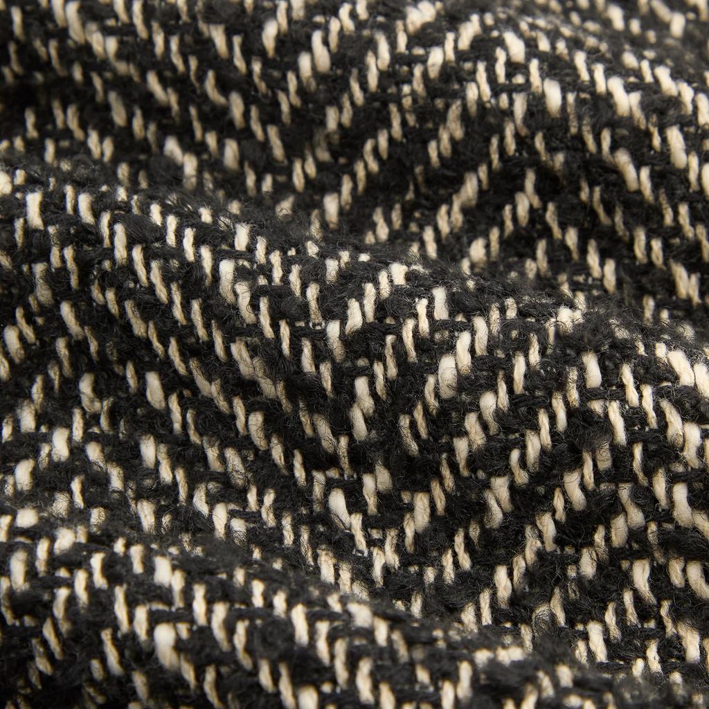 Kith Oversized Herringbone Boxy Collared Overshirt Black Men Outerwear Multi-Color KHM032633-001