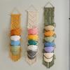 Handwoven Macrame Hat Rack Bohemian Style with Tassel Wall Hanging Cap Holder Wall-Mounted Handmade Cap Hanger Wall Mounted