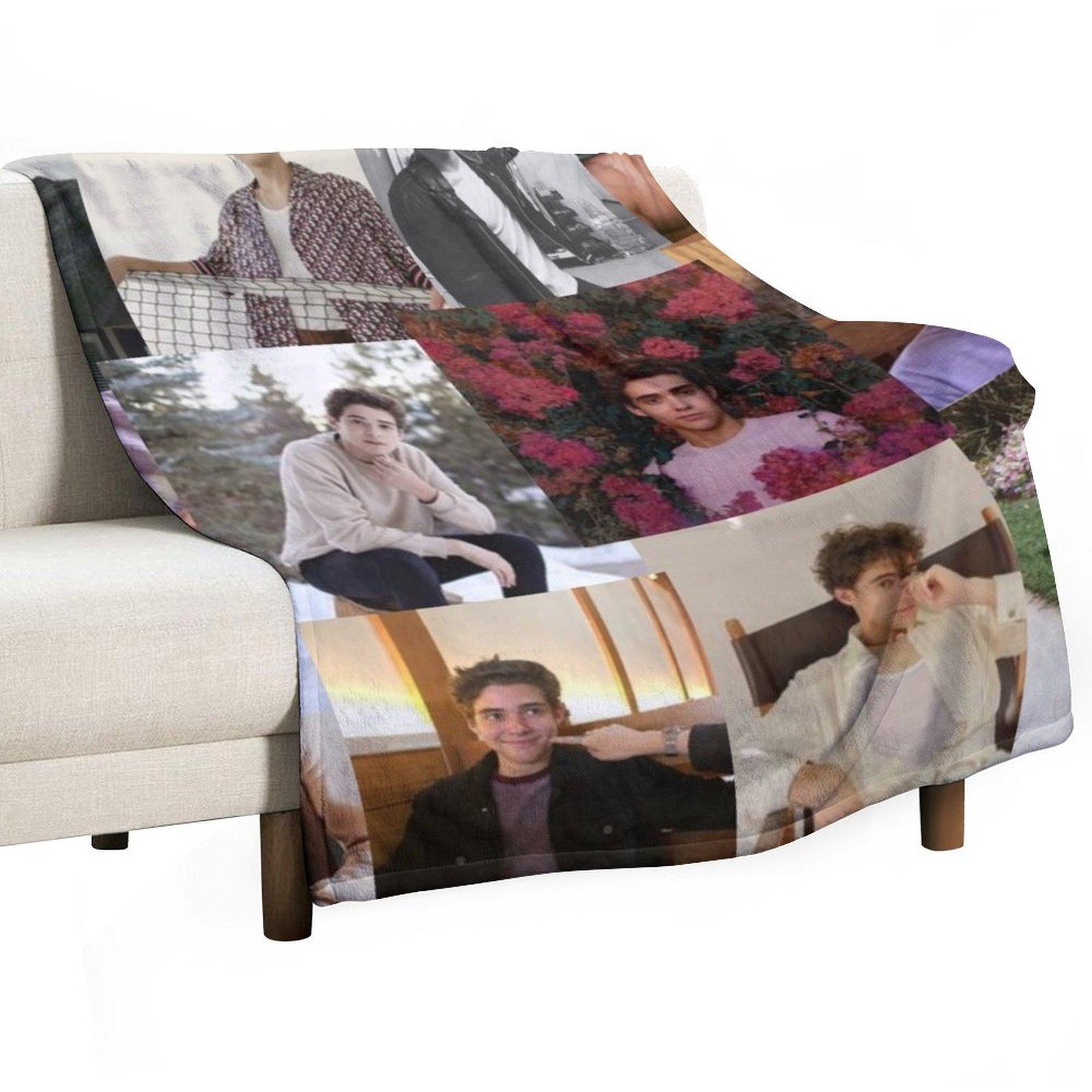 Joshua Bassett pic collage Throw Blanket Loose Giant Sofa sofa bed Luxury Brand Blankets 30x40in