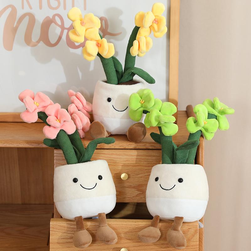 30cm Artificial Flower Plush Toy Green Plants Bloom Cactus Sunflower Cactus Soft Dolls Girls Boys Kawaii Xmas Gift Home Decor