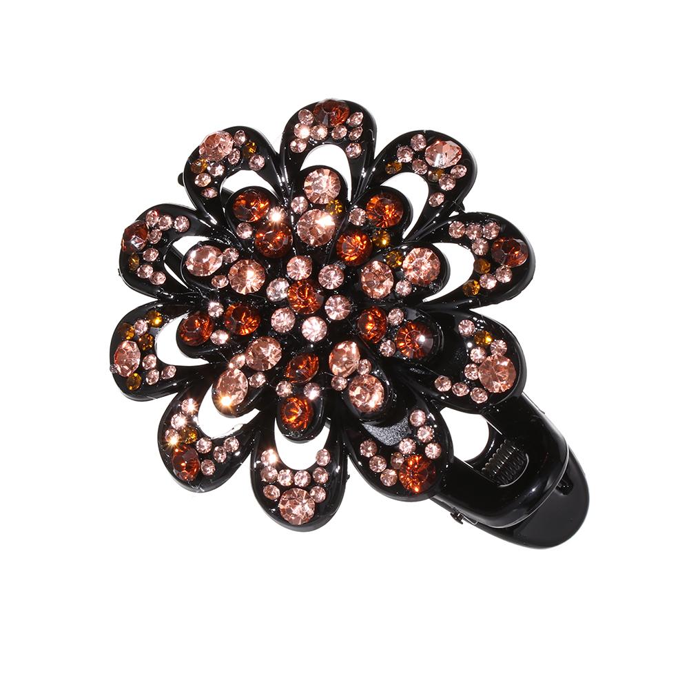 Haarklammern Langlebig Flexibel Kristallblume Schwalbenschwanz Entenschnabelspangen Haarnadeln Strass Haarspange