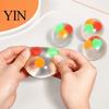 Portable Stress Relief Toy 3Pcs Clear Ball for Anxiety Relief, Squeeze with Soft Sensory Colorful Beads Inside, Reduction Transparent Fidget Gadget