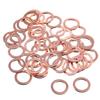 Blulu 50 Pcs Oil Drain Plug Gasket Bulk, 14 Mm Copper Oil Drain Plug Washer Gaskets Automotive Replacement Drain Plug Gaskets Compatible with