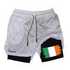 Ireland Flag Camouflage Muay Thai Kick Boxing Shorts Men Women Unisex Casual Sportswear Double Layer Quick Dry Training Sport Gym Fitness Workout