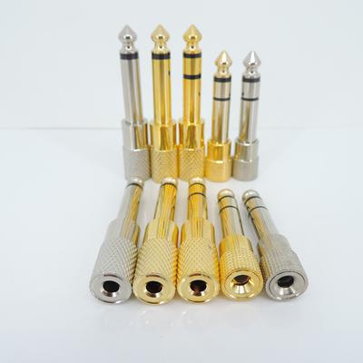 2 3 Pole 6.35mm 6.5 Male To 3.5mm Female Mono Stereo Connector Jack Headphone Adapter Converter Audio Plug Gold Plated Amplifier